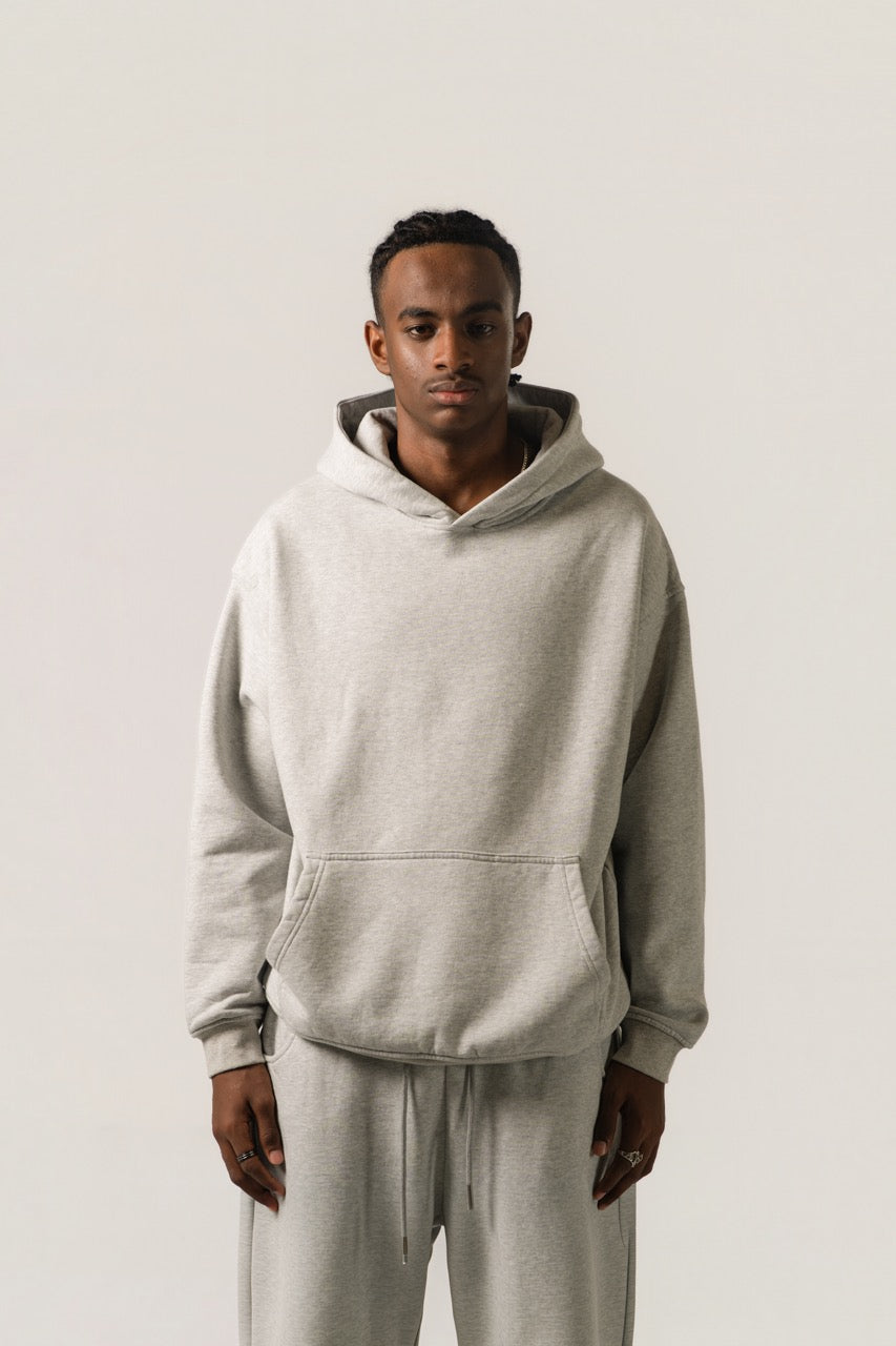 Drop Shoulder Hoodie - Grey