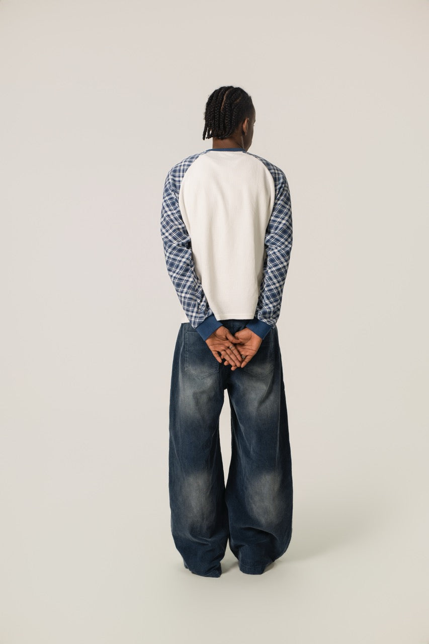 Baggy Corduroy Pants - WashedNavy