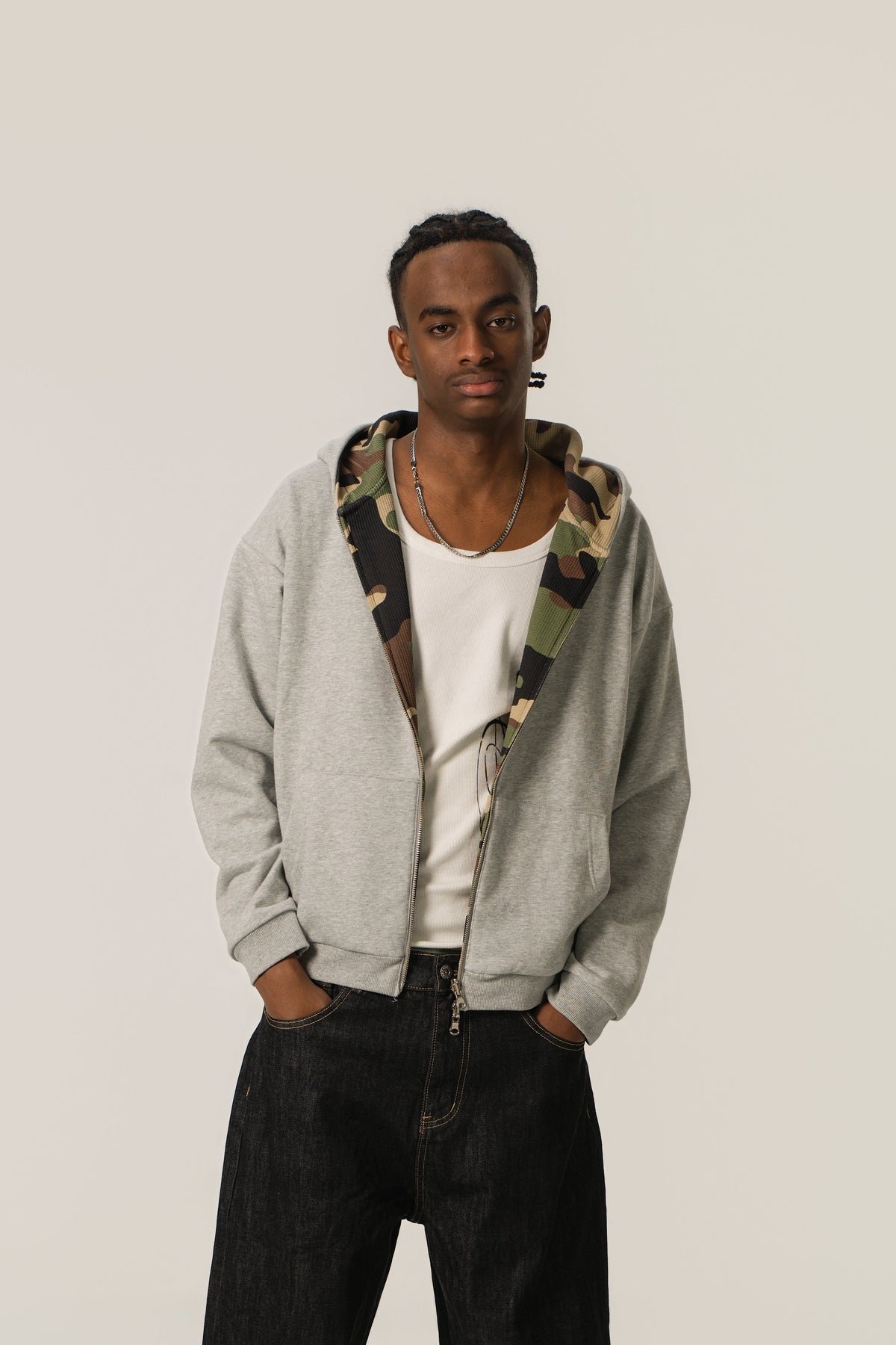 Reversible Zip Up Jacket - Camo
