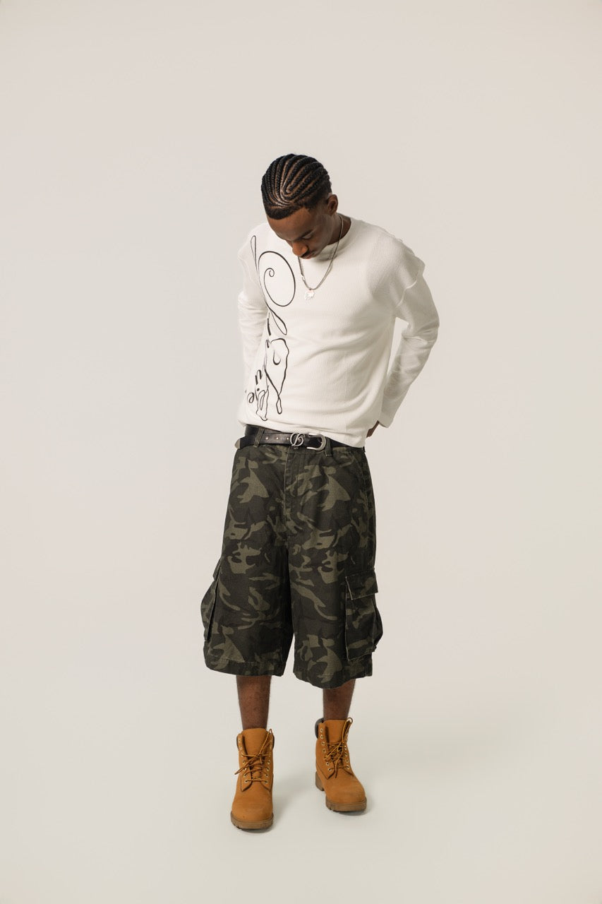 Baggy Cargo Shorts Camo