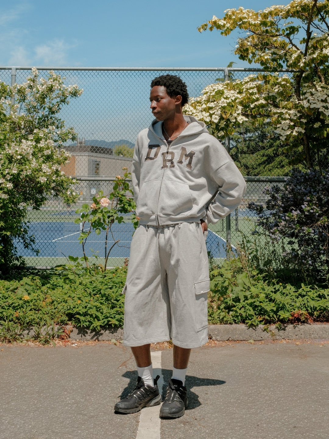 DRM ZIP UP - DARK HEATHER GREY