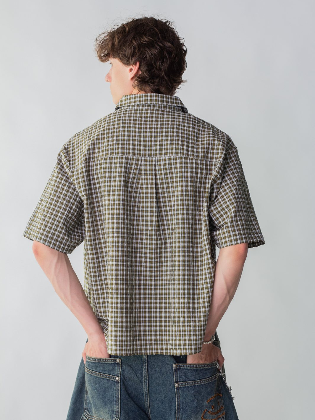 OTW SHORT SLEEVE PLAID - GREEN