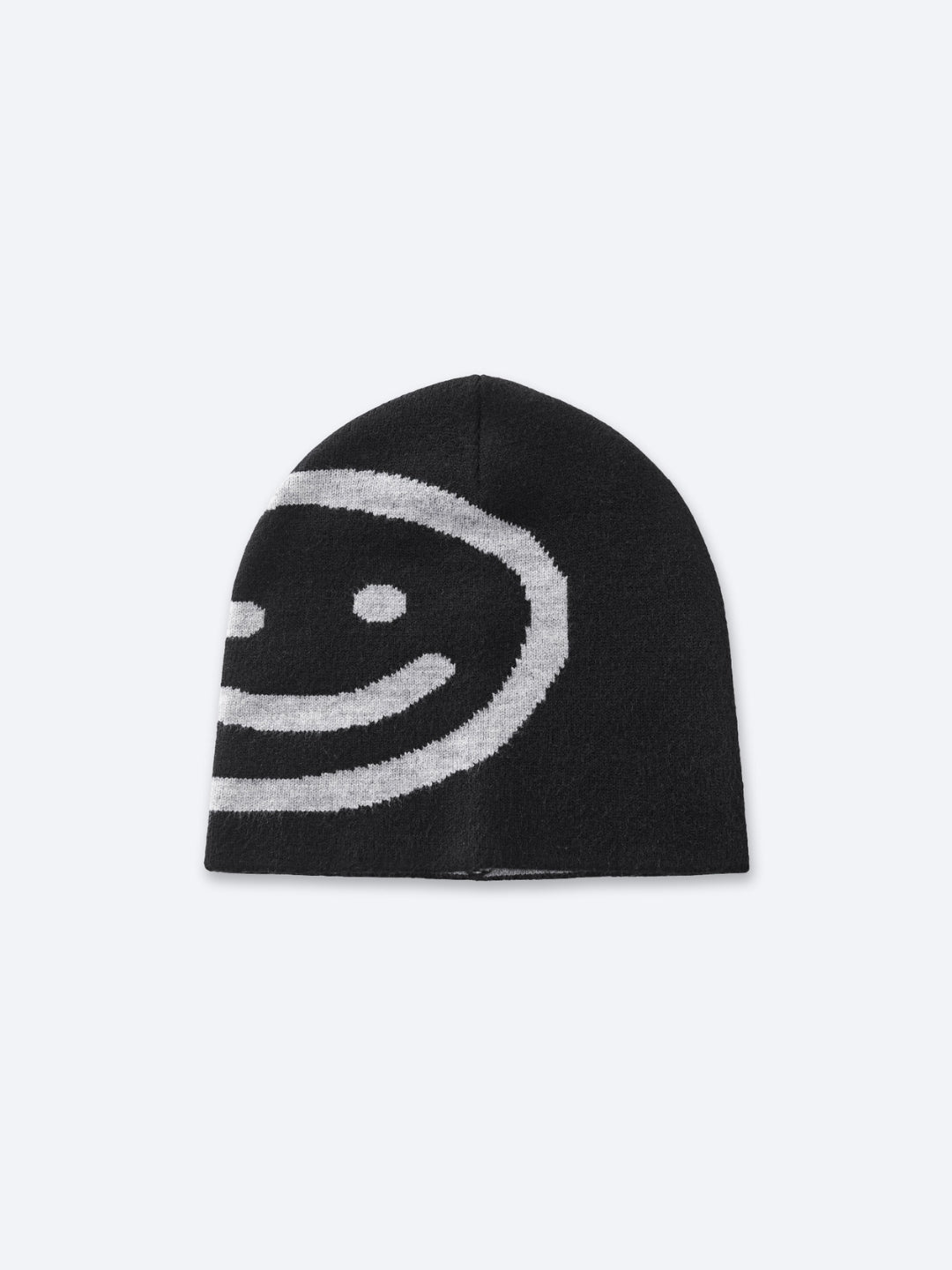REVERSIBLE SMILEY LOGO BEANIE - BLACK/GREY