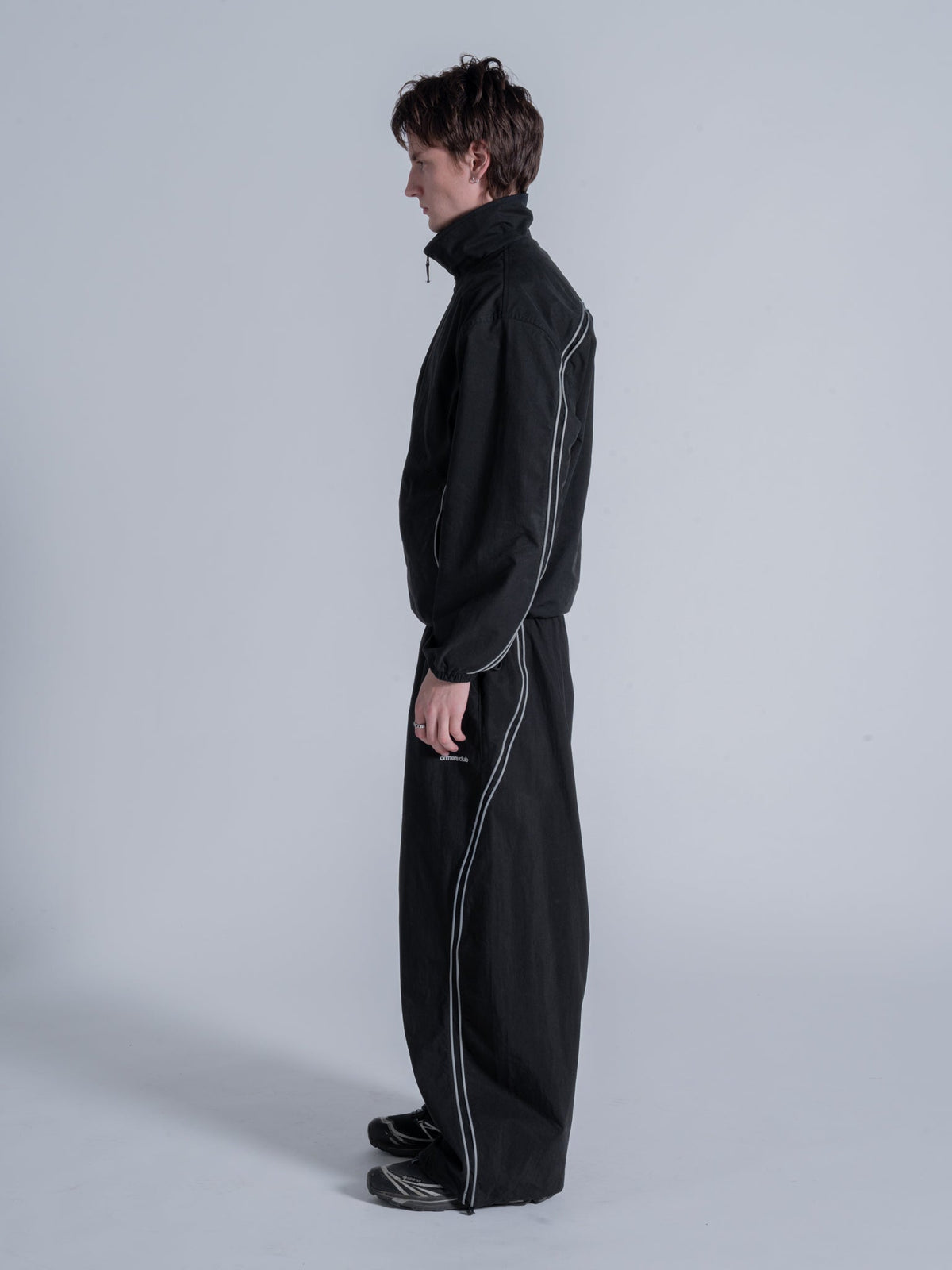 WAVY TRACK JACKET - BLACK