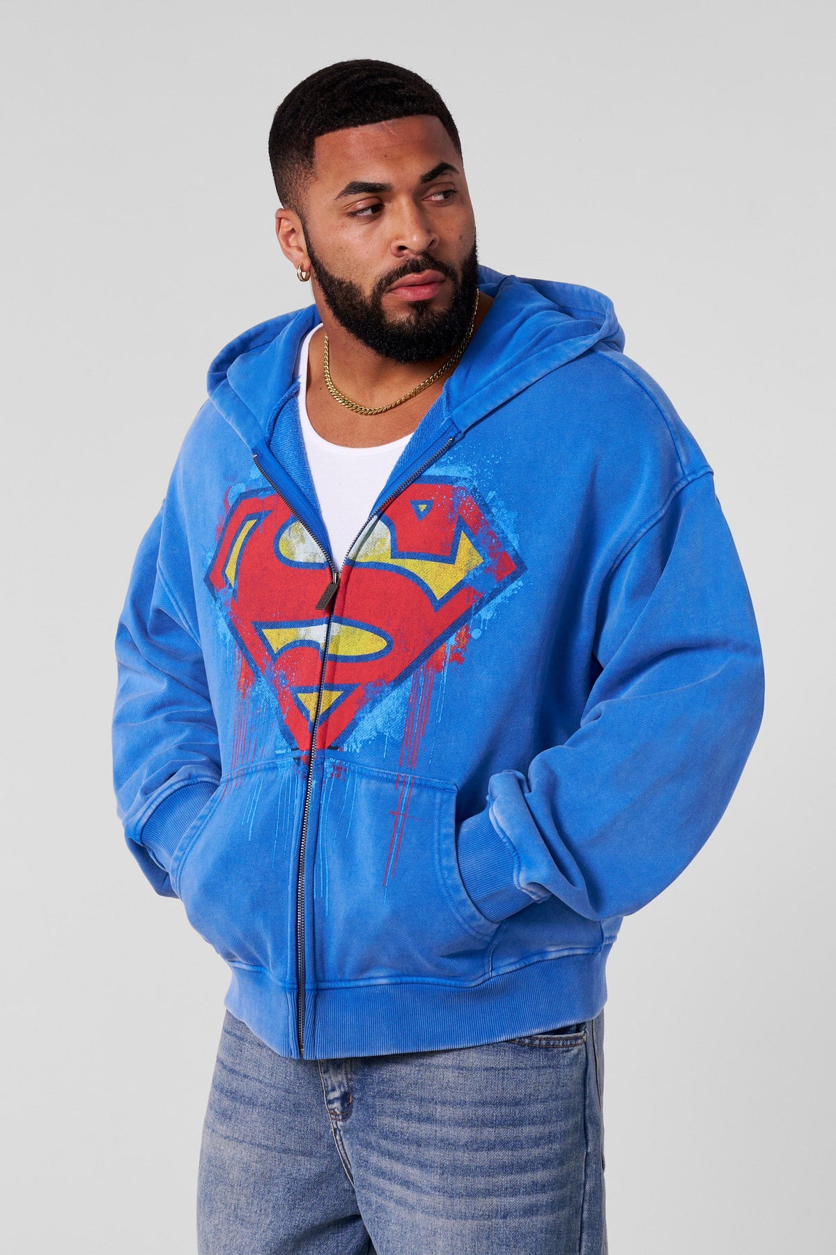 5011 - Superman Drip Zip-Ups
