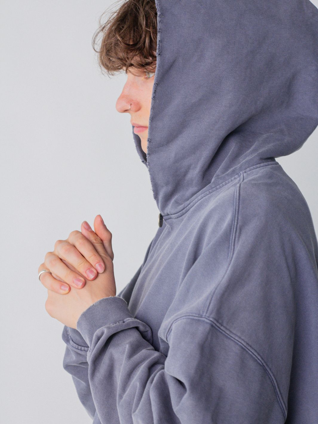 IN PROGRESS REVERSIBLE HOODIE - BLUE LAVENDER