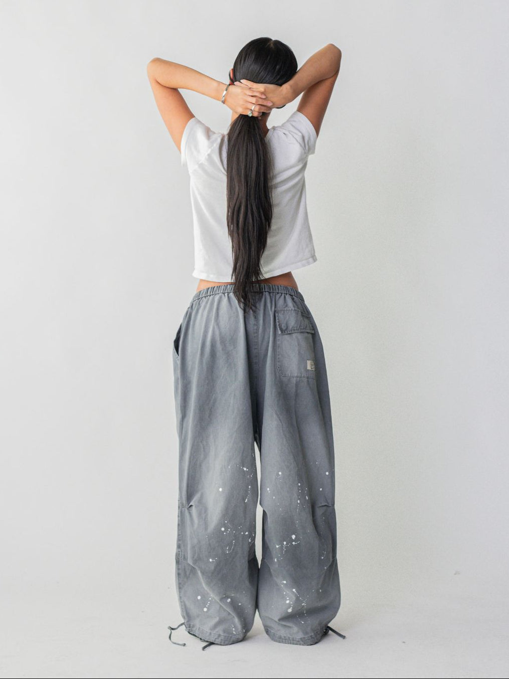 PAINTER'S PARACHUTE PANTS - GREY