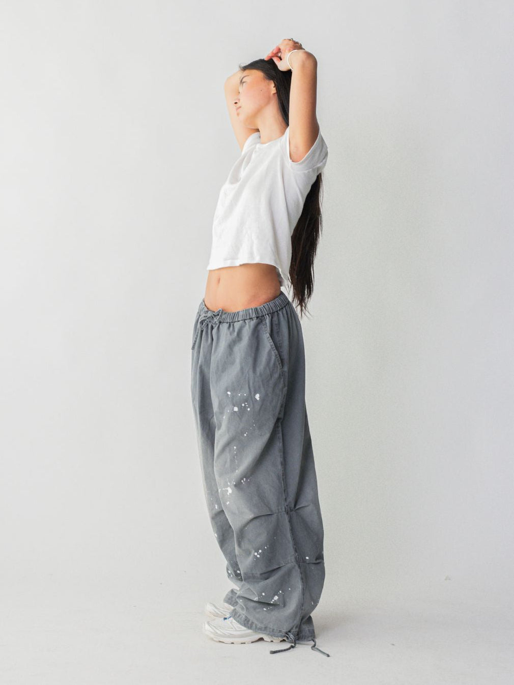 PAINTER'S PARACHUTE PANTS - GREY