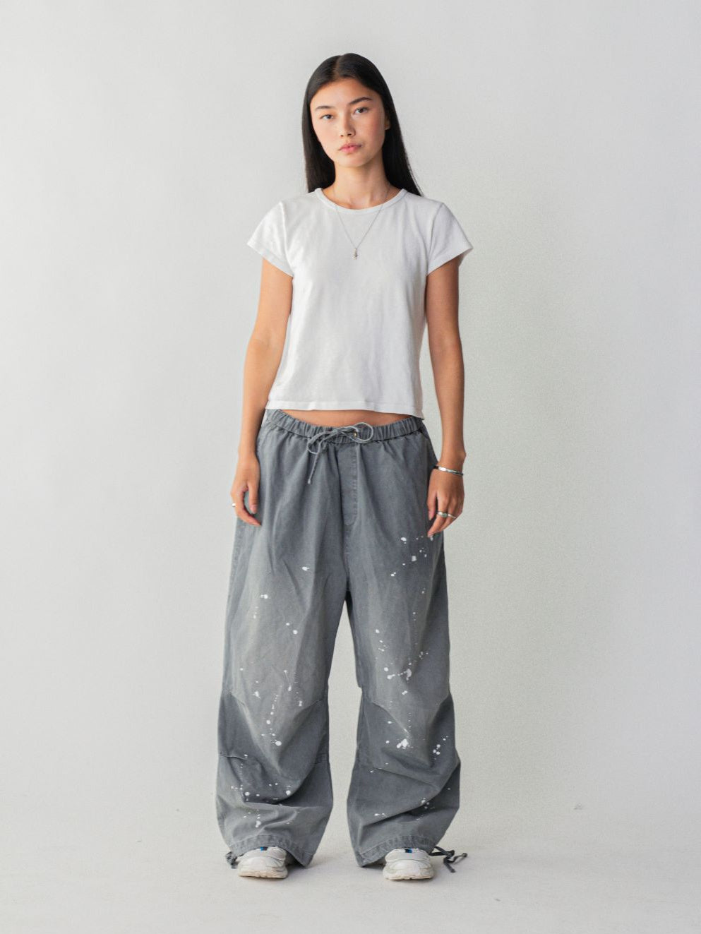 PAINTER'S PARACHUTE PANTS - GREY