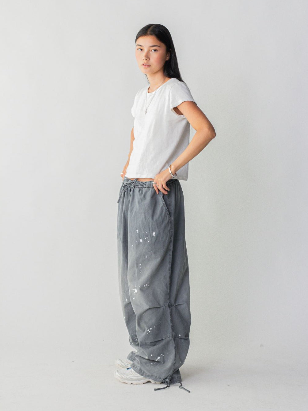 PAINTER'S PARACHUTE PANTS - GREY