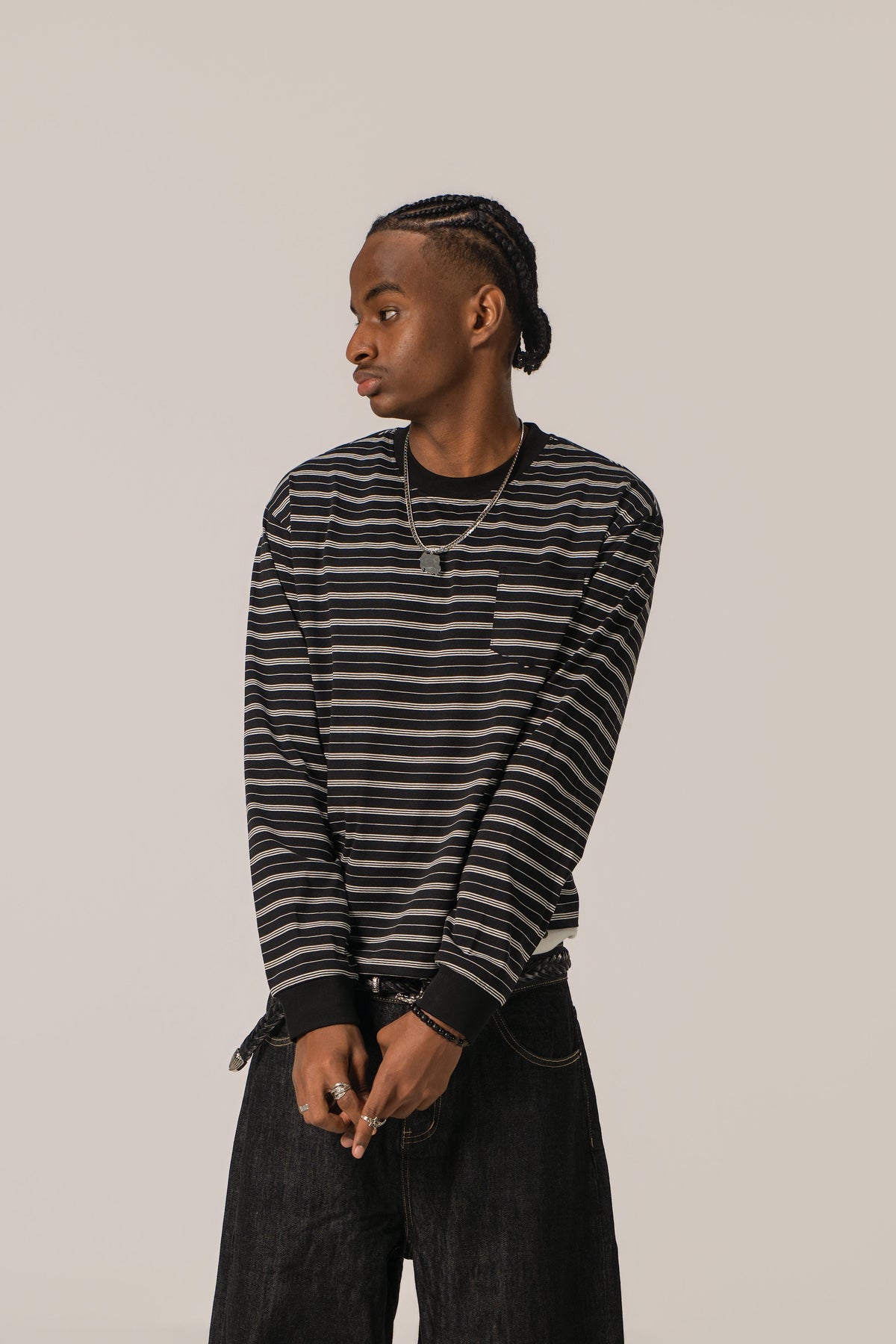 Striped Long Sleeve - Black