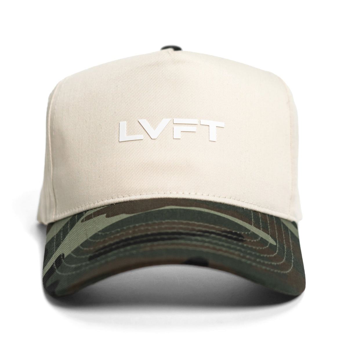 Slate Two Tone 5 Panel - Beige / Woodland Camo