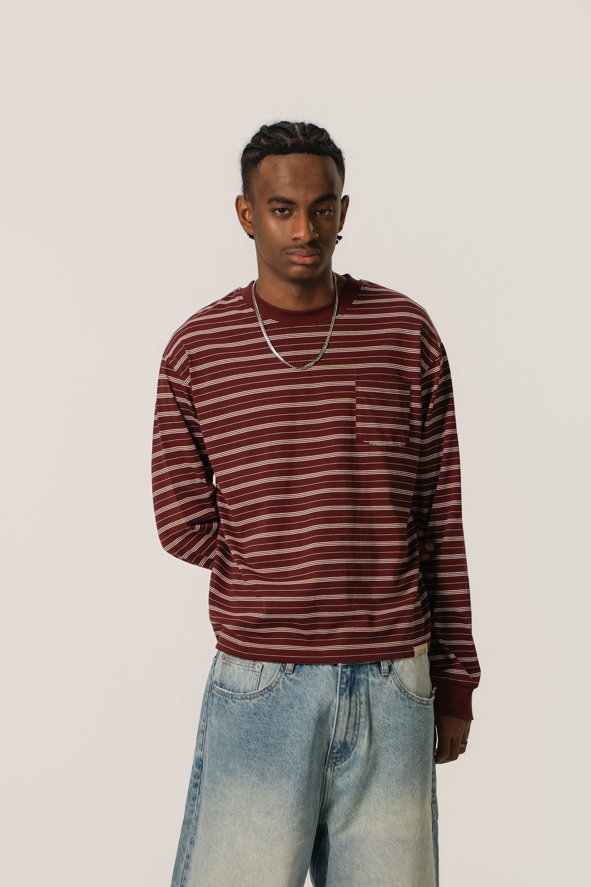 Striped Long Sleeve - WINE