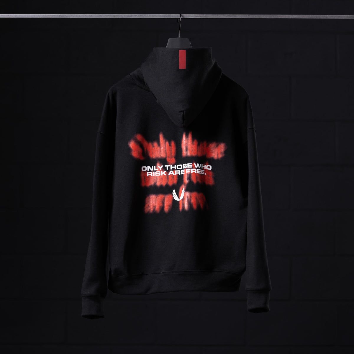 0874. Tech-Terry™ Zip Pocket Hoodie - Black "Risk Protocol"