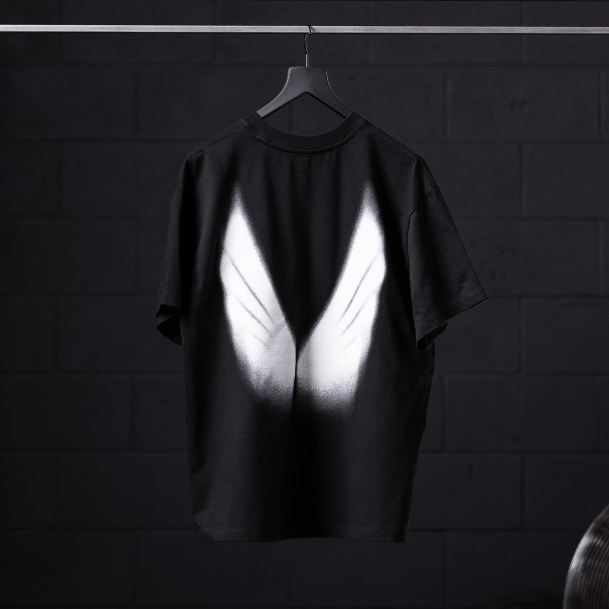 0797. Tech Essential™ Relaxed Tee - Black "Signal Lost"