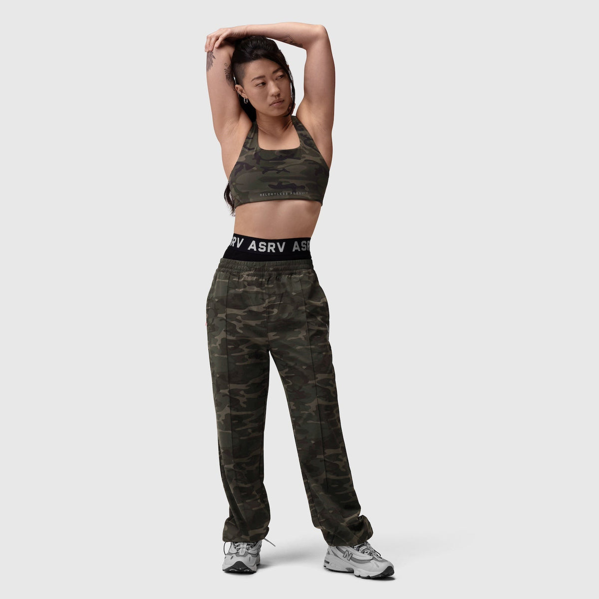 W036. Ripstop Relaxed Track Pant - Dark Camo