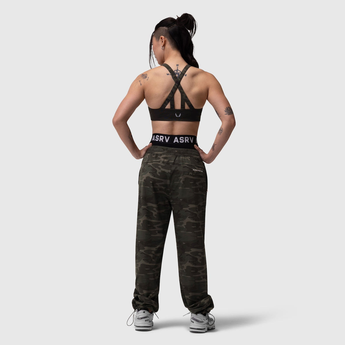 W036. Ripstop Relaxed Track Pant - Dark Camo