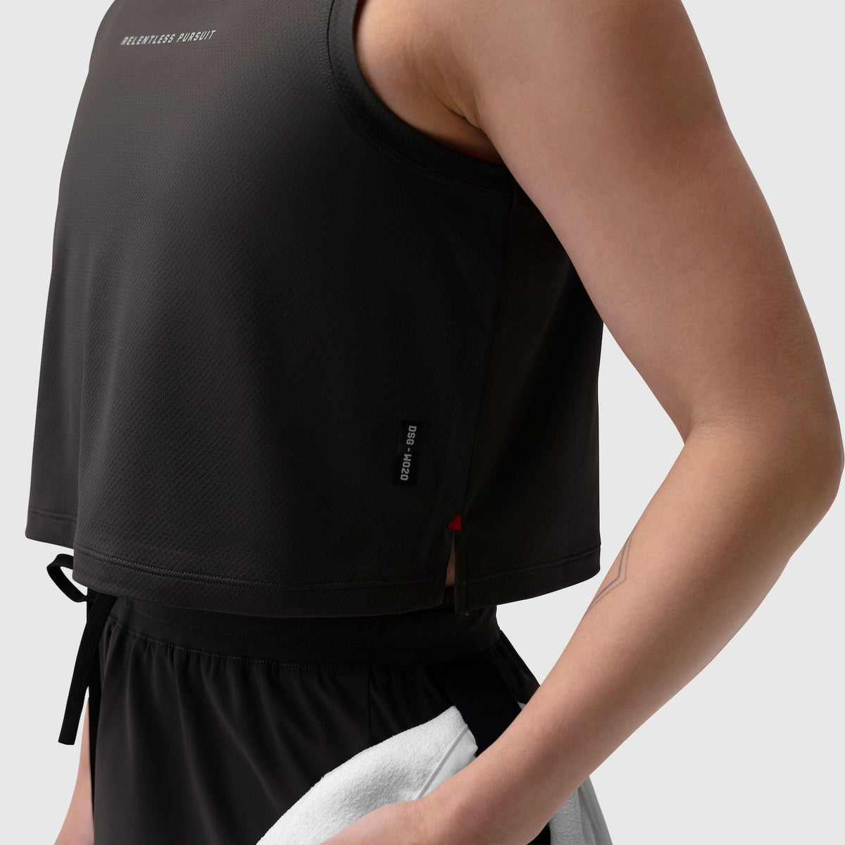 W020. AeroSilver® Tank Top - Black "RP"