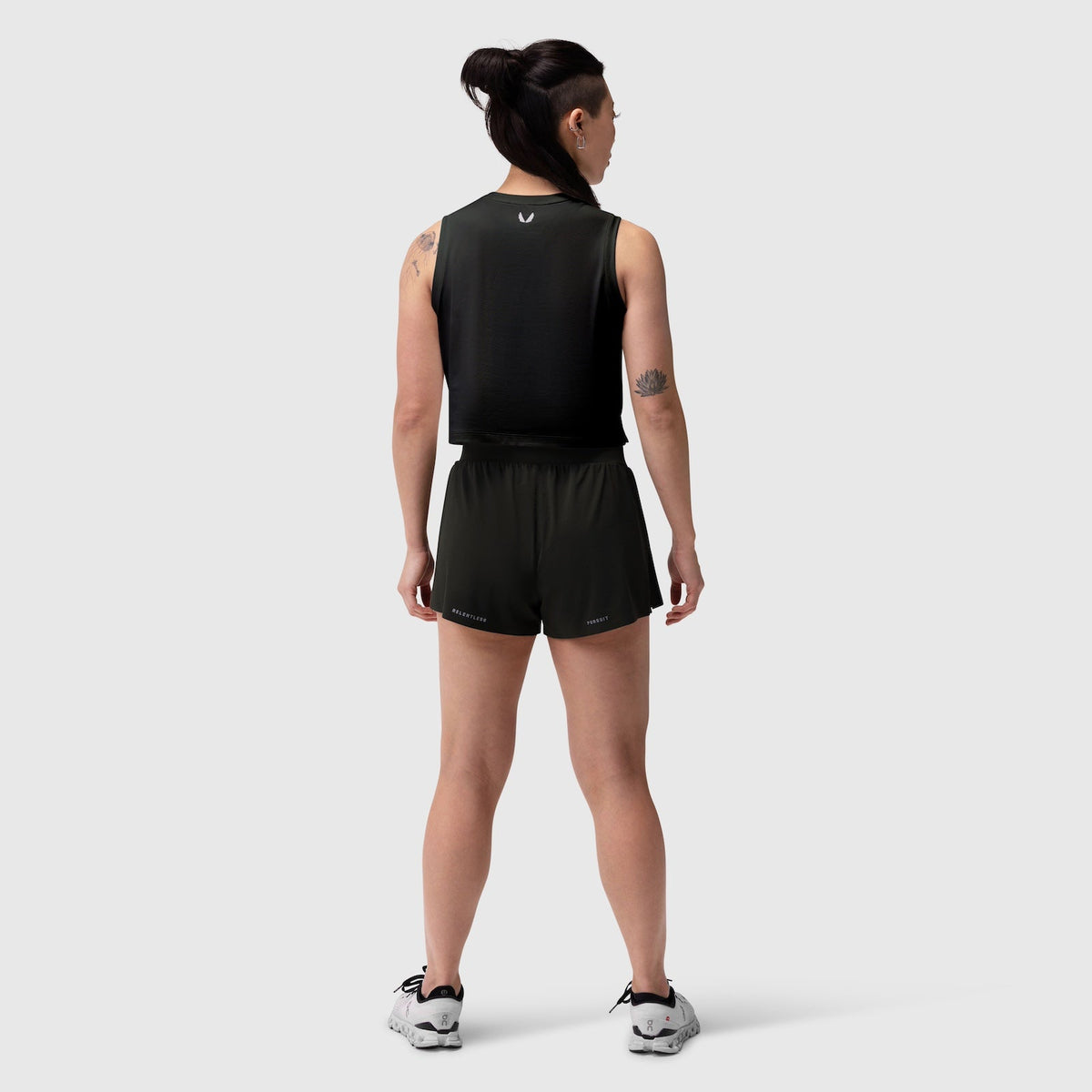W026. Aerotex™ Side Split Run Short - Black