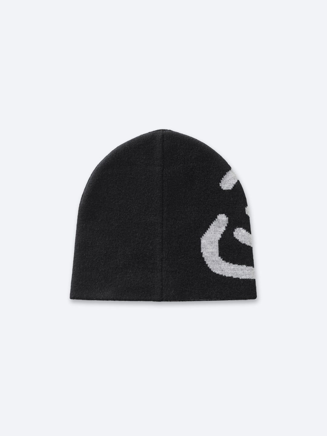 REVERSIBLE SMILEY LOGO BEANIE - BLACK/GREY