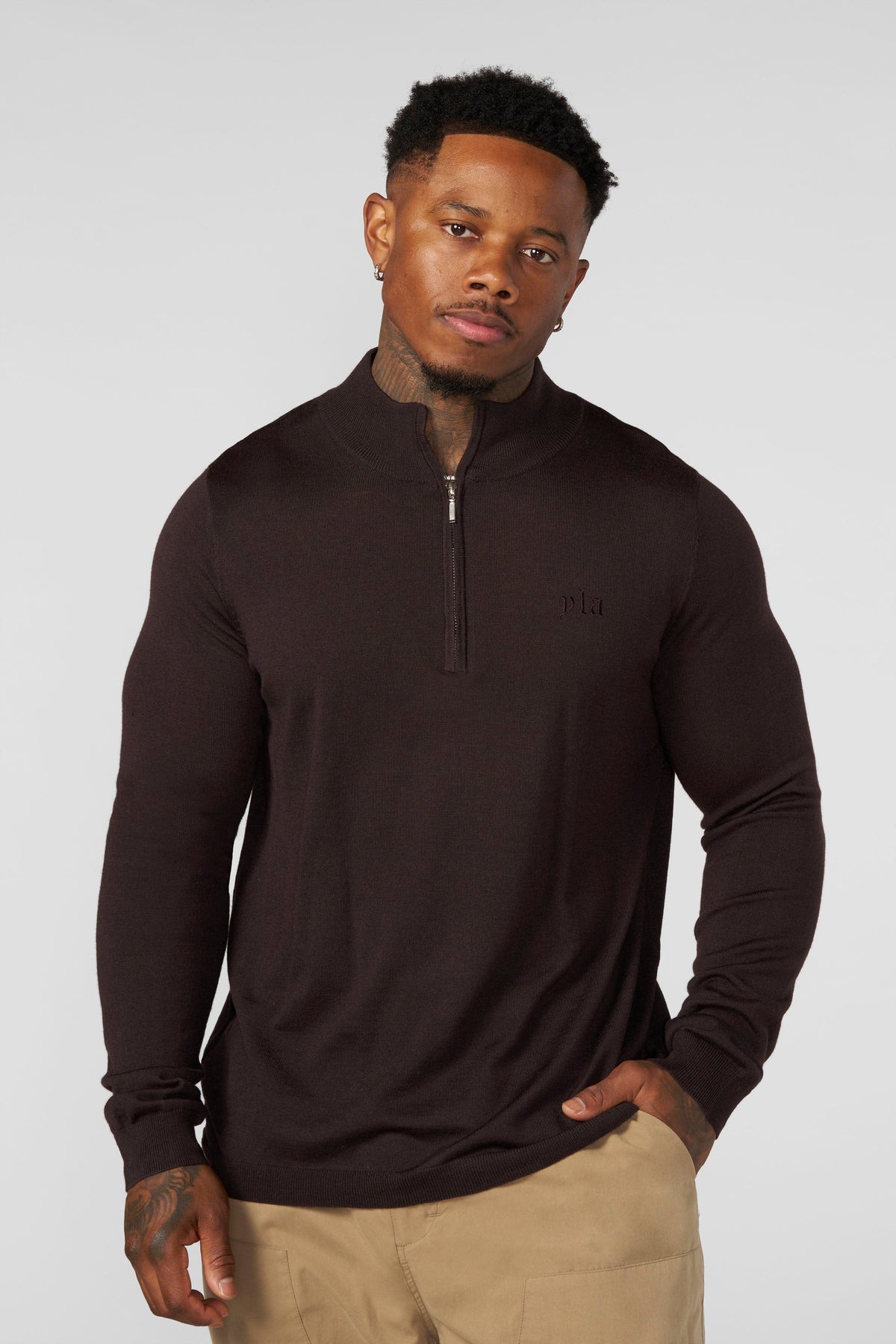 8048 - Monaco Wool Quarter-Zip Sweaters