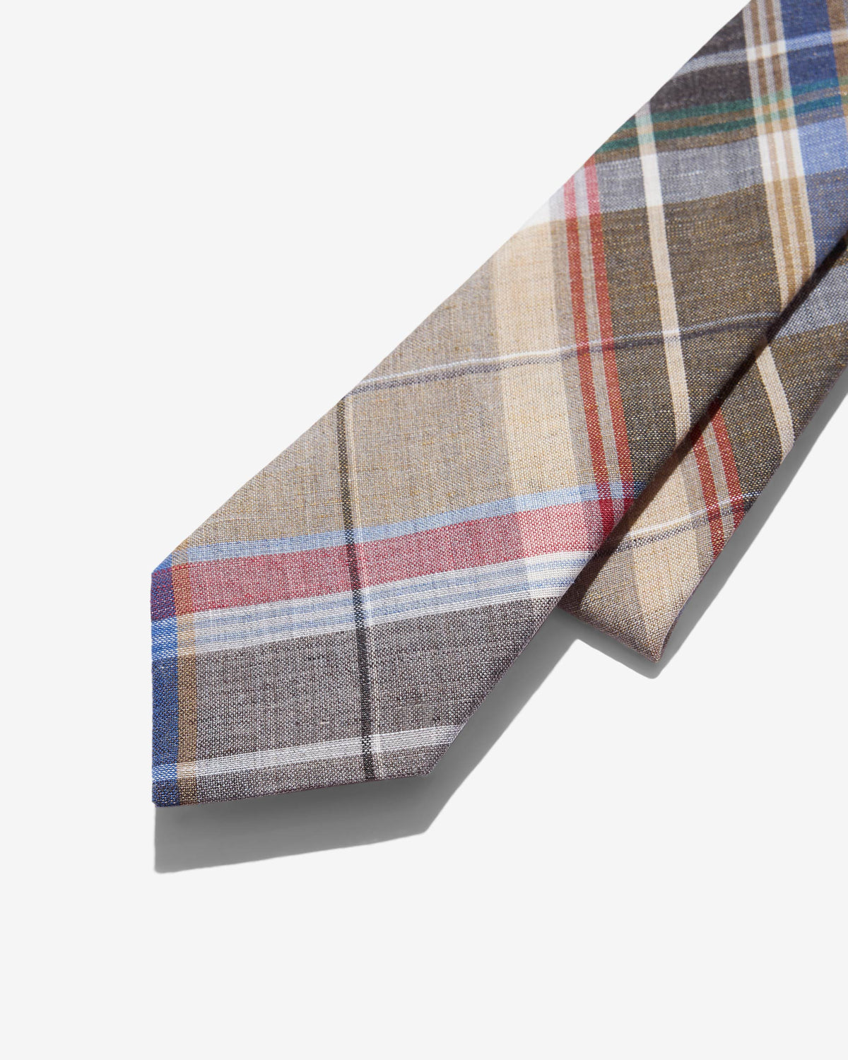 Linen Plaid Tie