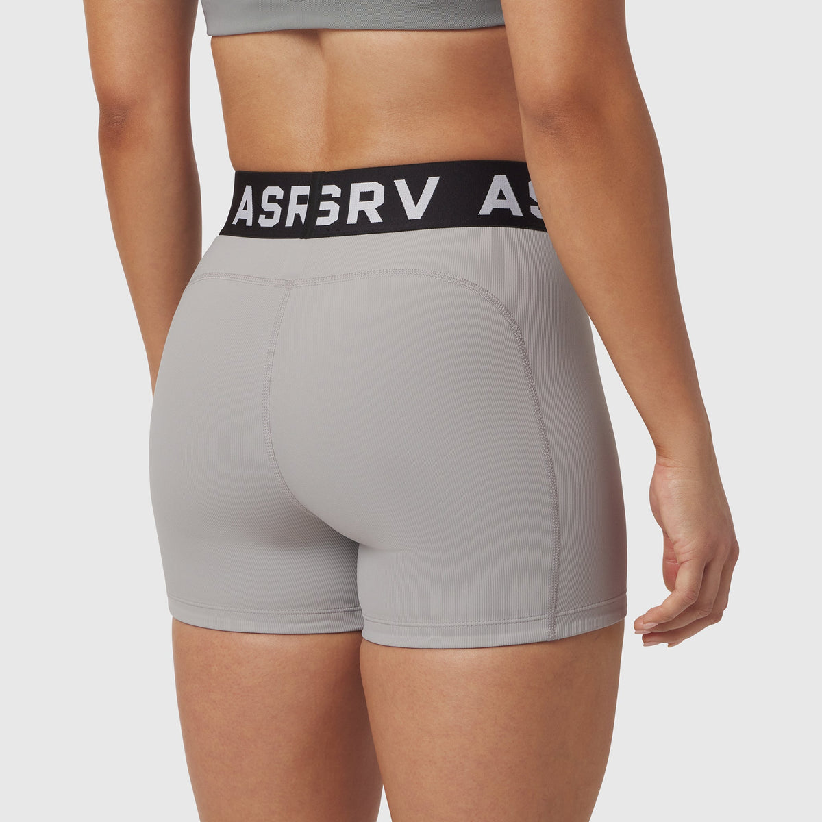 W027. LYCRA® Ribbed Short - Slate Grey