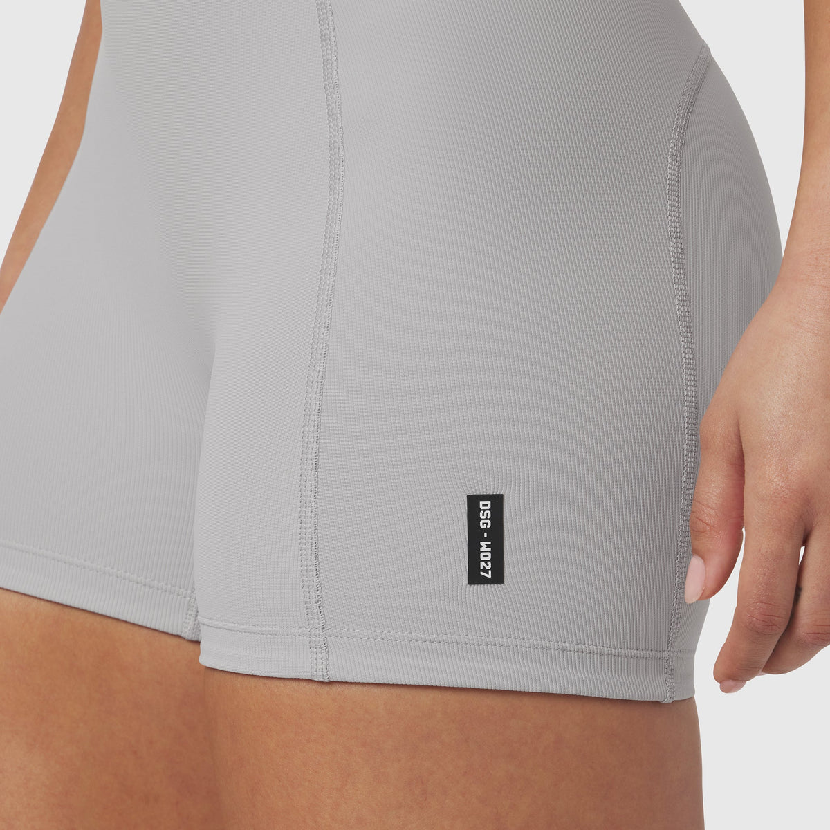 W027. LYCRA® Ribbed Short - Slate Grey