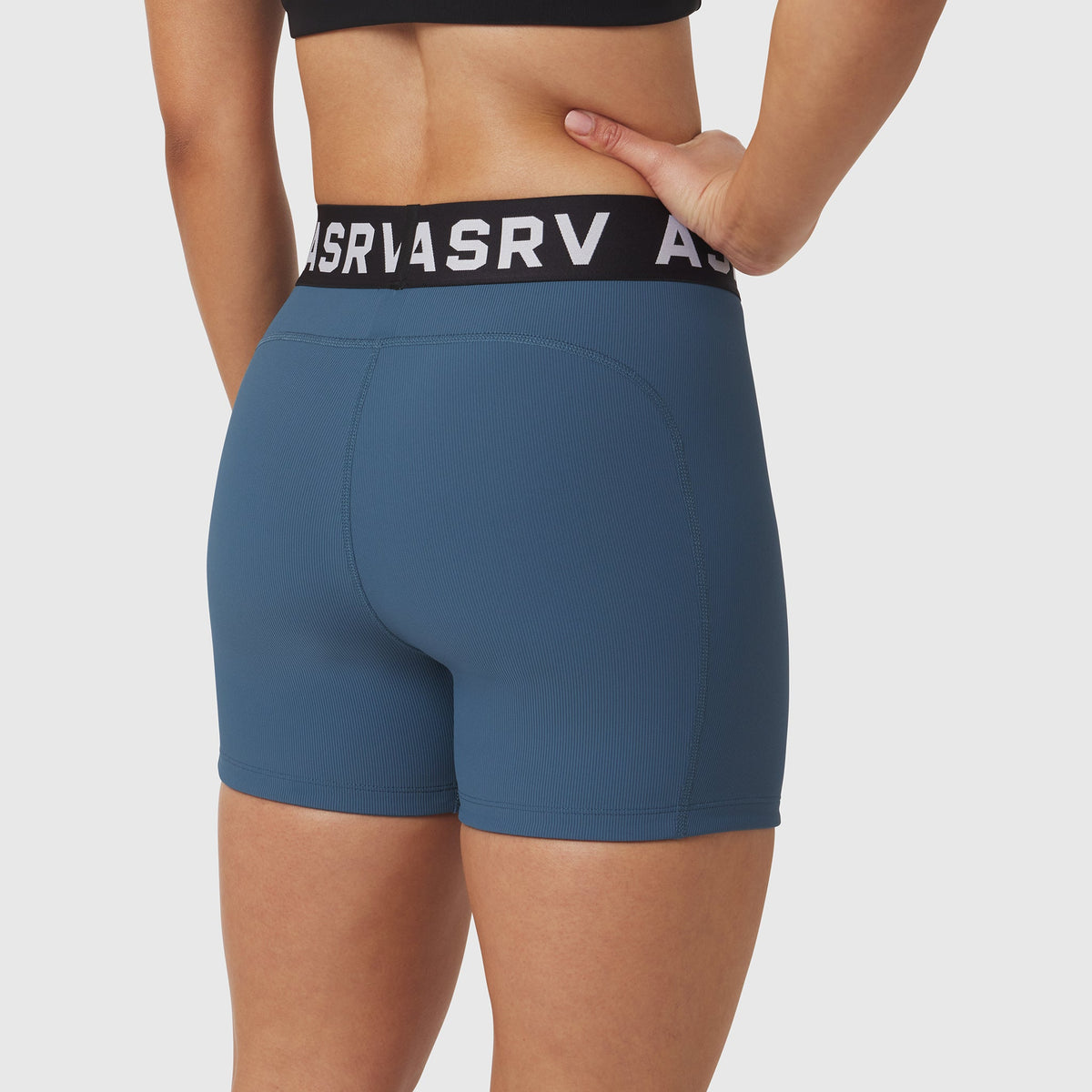 W027. LYCRA® Ribbed Short - Storm
