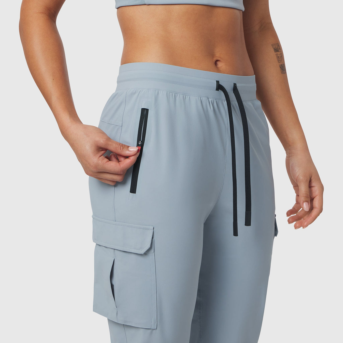 W032. Tetra-Lite® Cargo High Rib Jogger - Light Sky