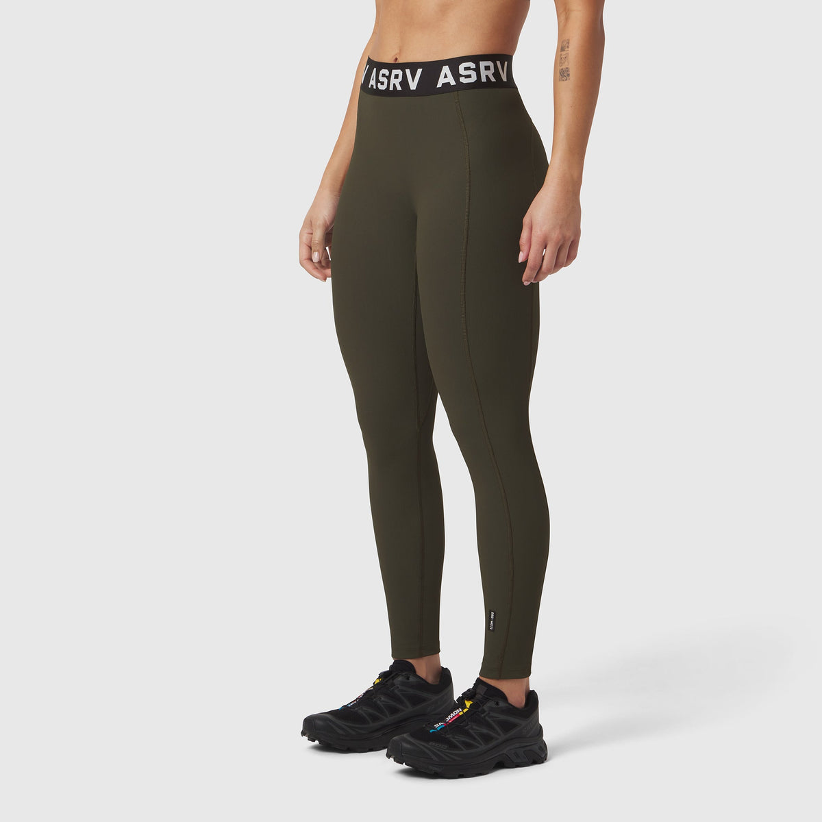 W071. LYCRA® Ribbed Legging - Olive