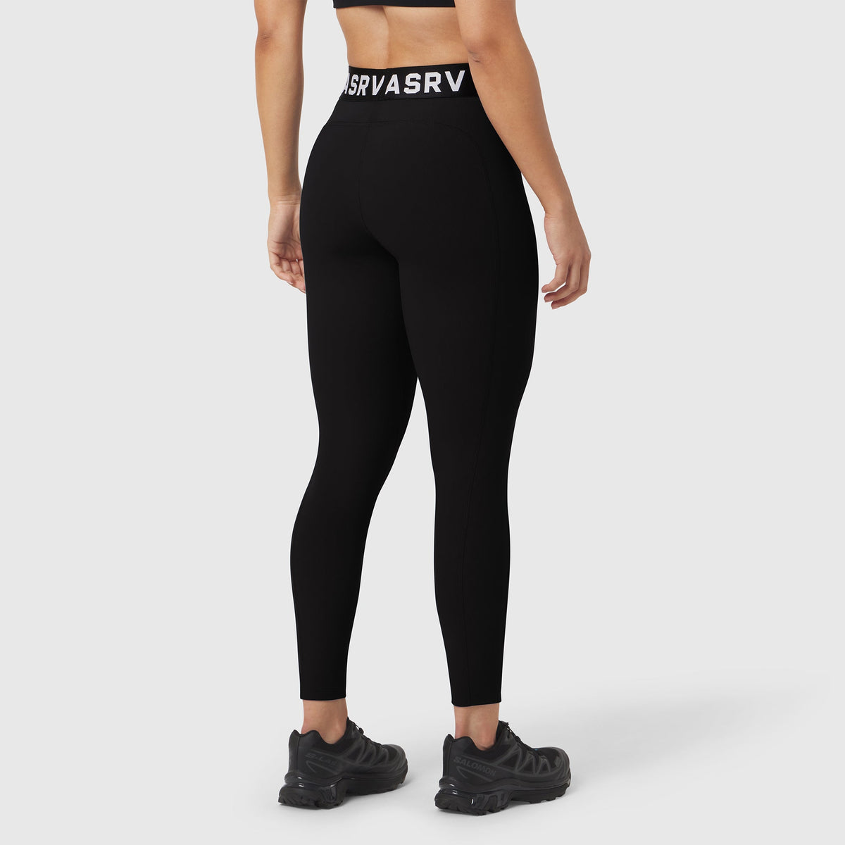 W071. LYCRA® Ribbed Legging - Black
