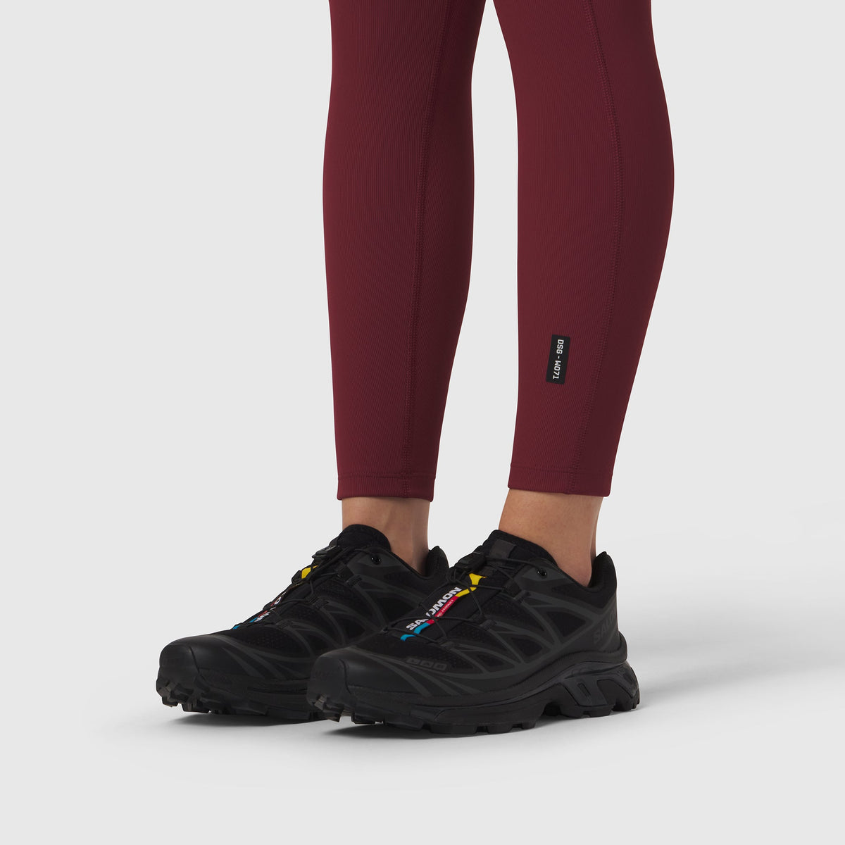W071. LYCRA® Ribbed Legging - Crimson