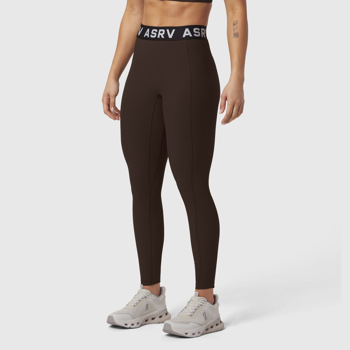 W071. LYCRA® Ribbed Legging - Dark Earth