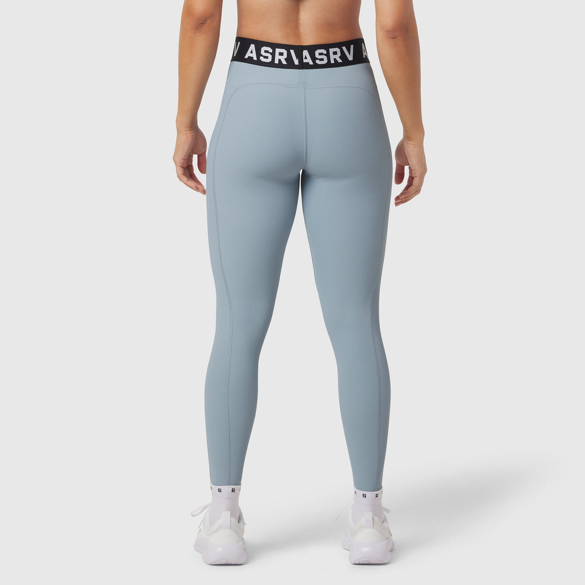 W071. LYCRA® Ribbed Legging - Light Sky