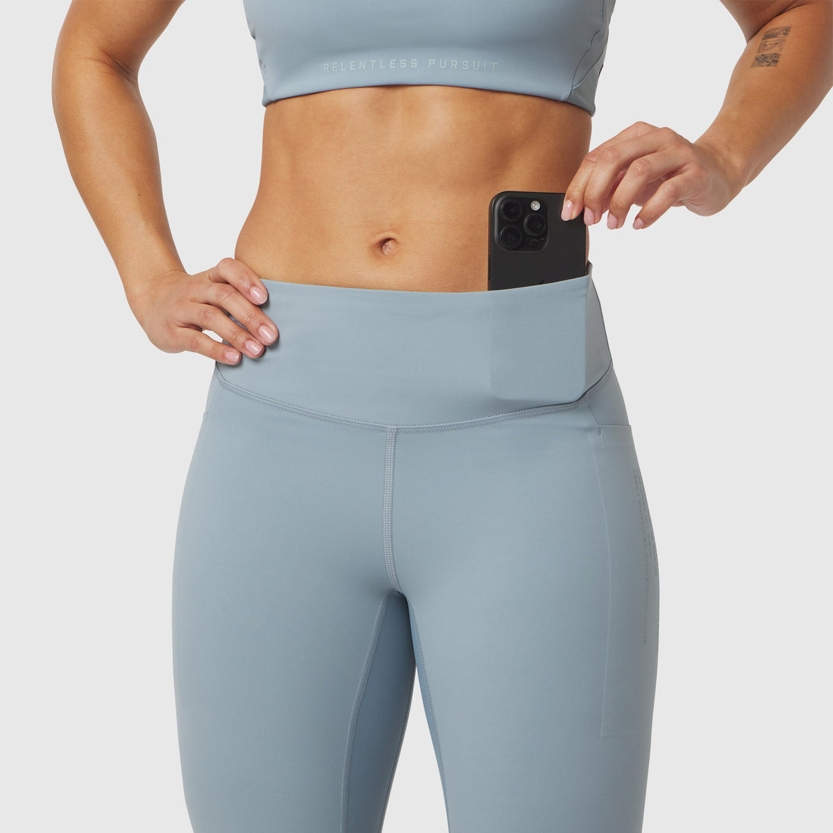 W072. LYCRA® ADAPTIV 4 Pocket Legging - Light Sky