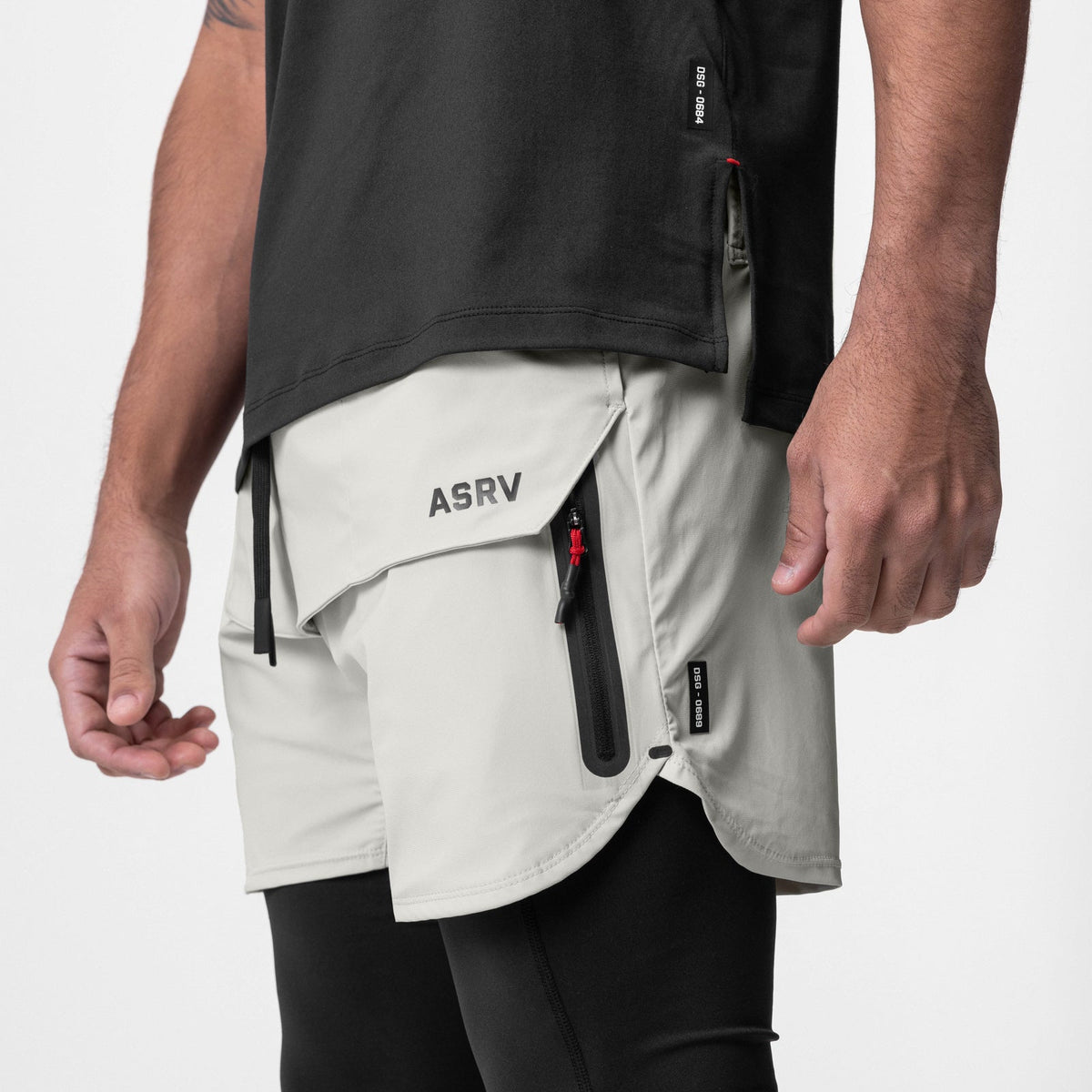 0689. Tetra-Lite® 7" Tech Short - Stone