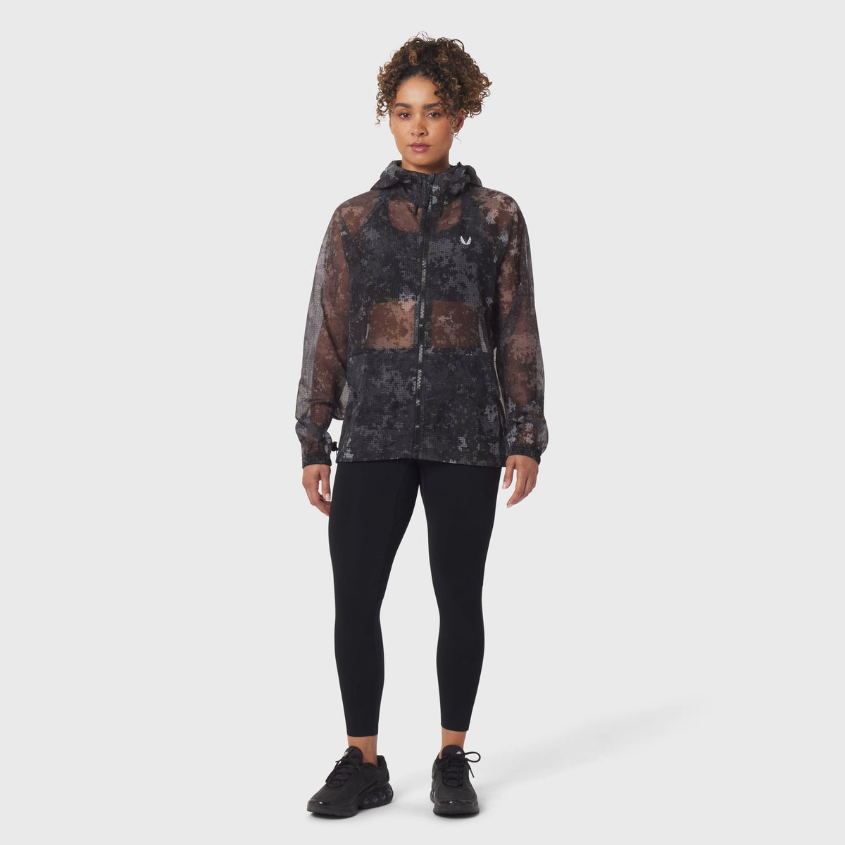 1162. Weather-Ready Transparent Ripstop Shell Jacket - Pixel Camo
