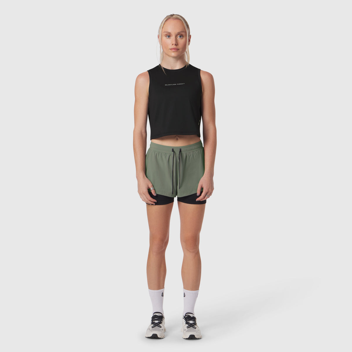 W020. AeroSilver® Tank Top - Black "RP"