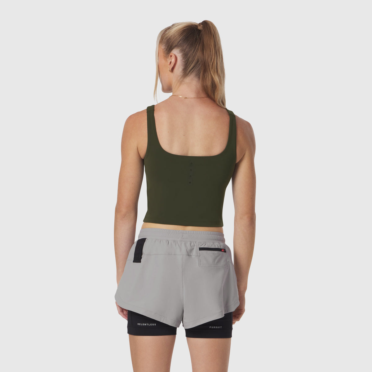 W022. LYCRA® 2-in-1 Tank Top - Olive