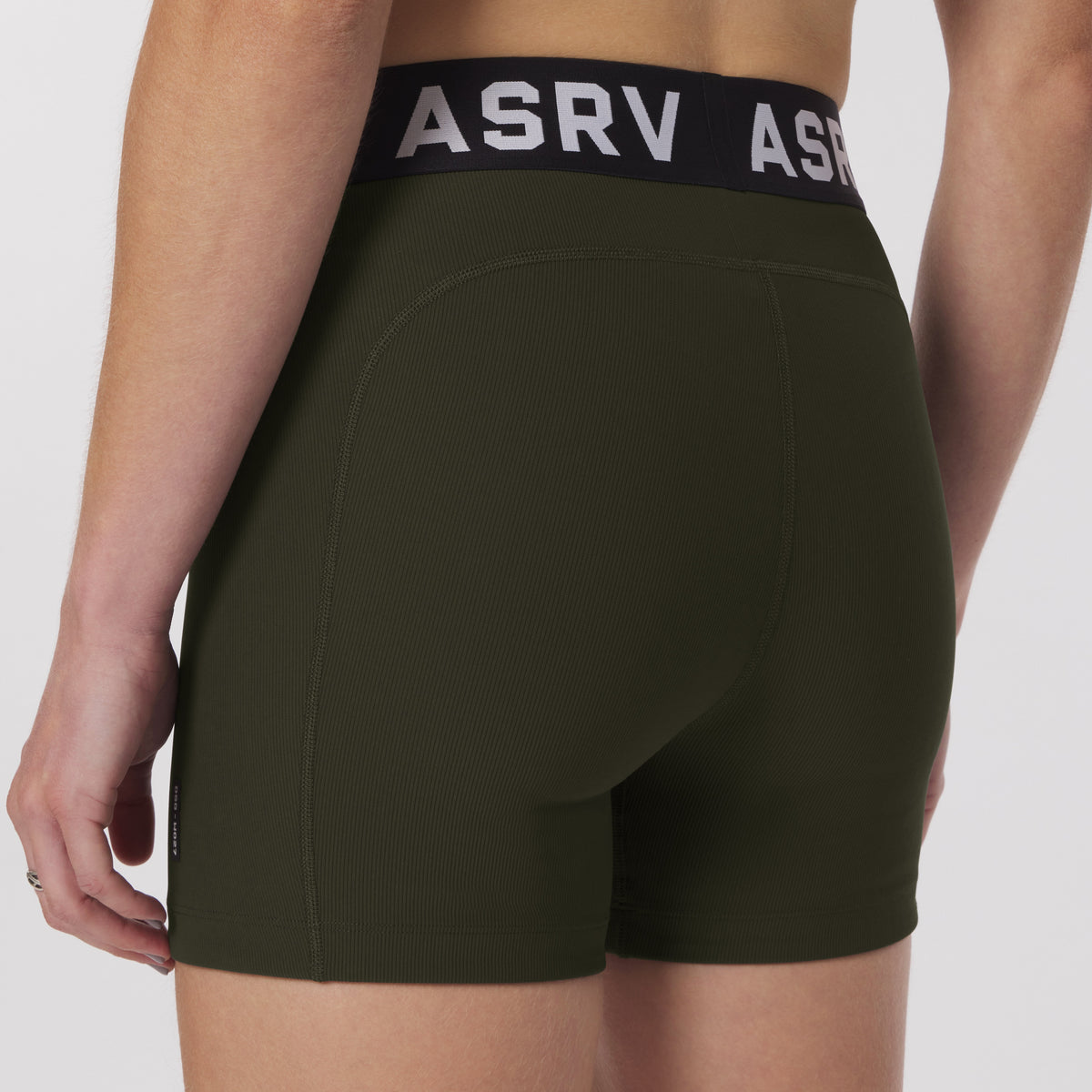 W027. LYCRA® Ribbed Short - Olive