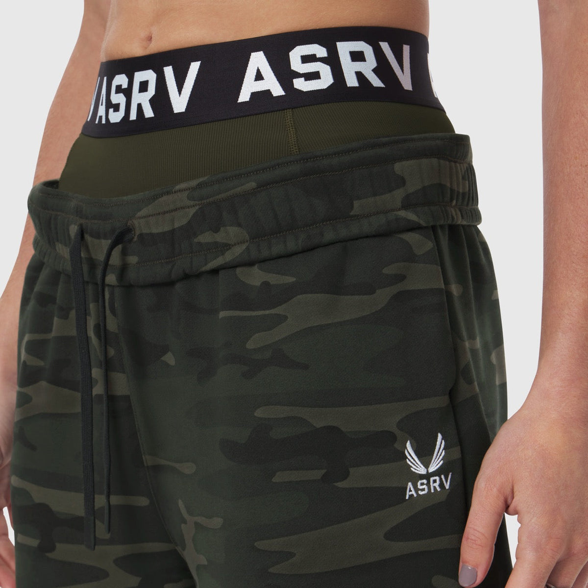 W034. Sorona® Terry Straight Leg Sweats - Dark Camo