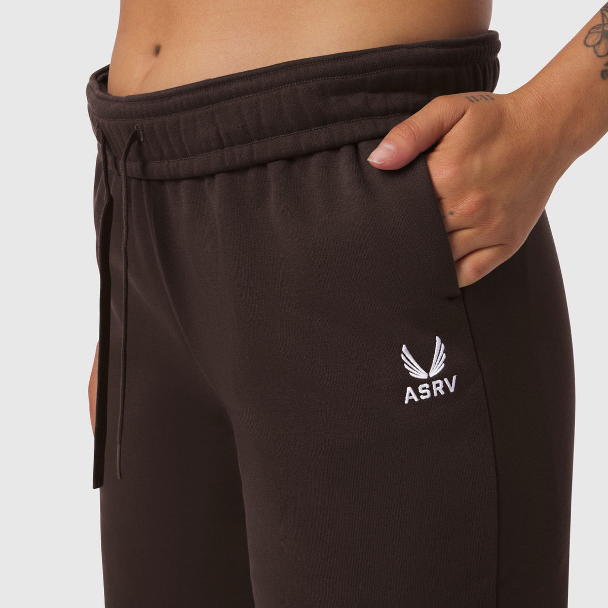 W034. Sorona® Terry Straight Leg Sweats - Dark Earth