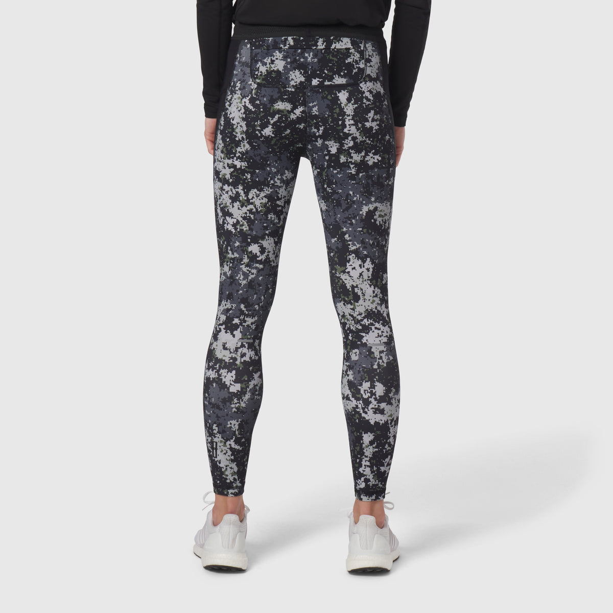 W055. Lycra® Ribbed Running Tight - Pixel Camo