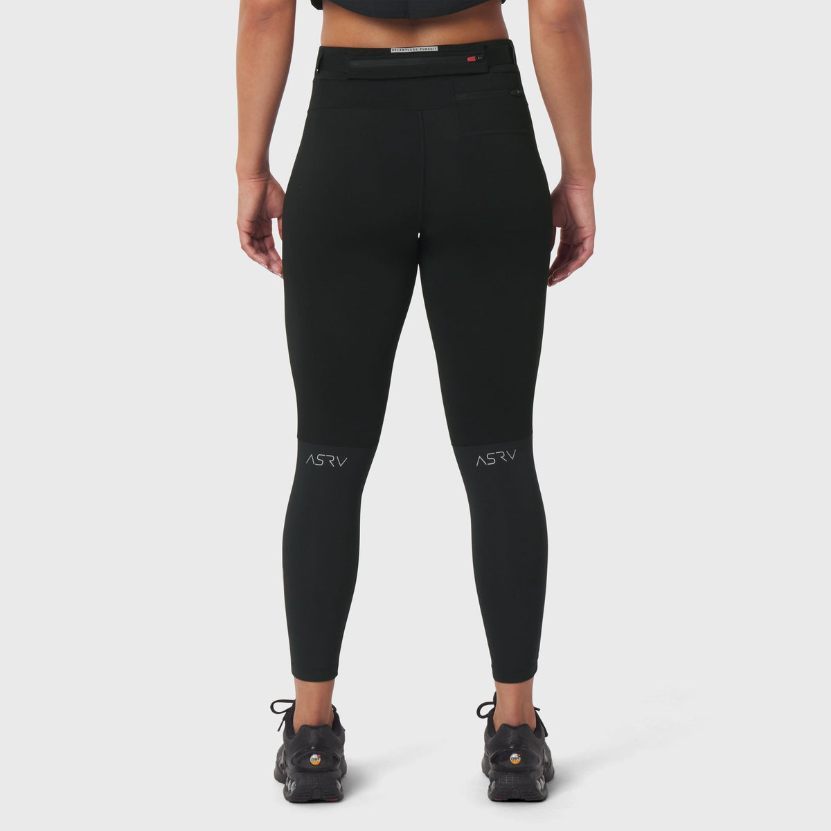 W059. Hybrid Belt-Pack Run Legging - Black
