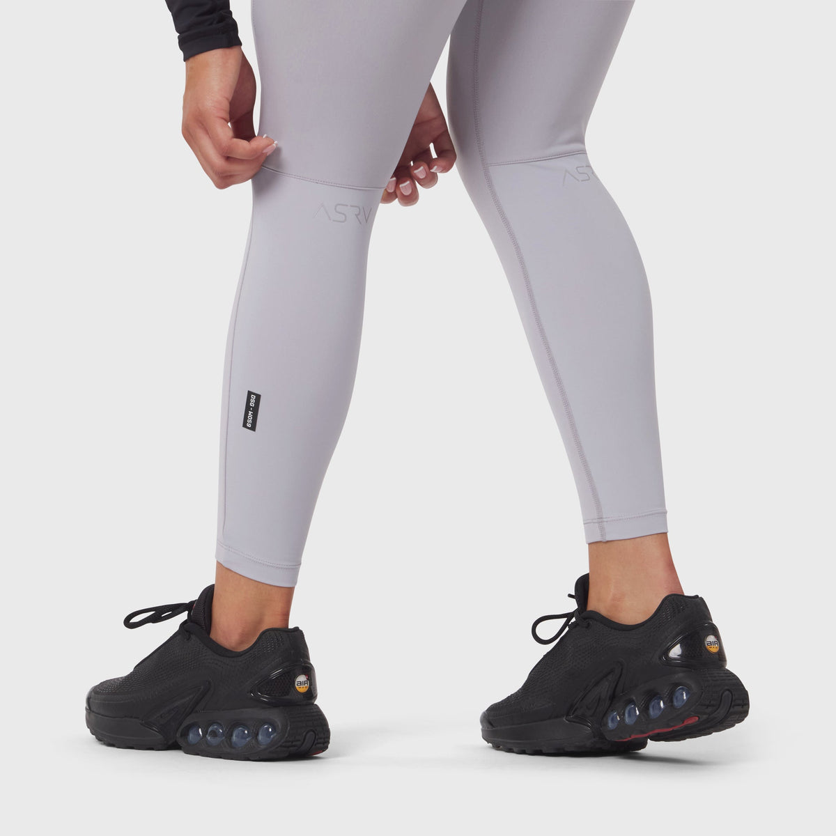 W059. Hybrid Belt-Pack Run Legging - Slate Grey