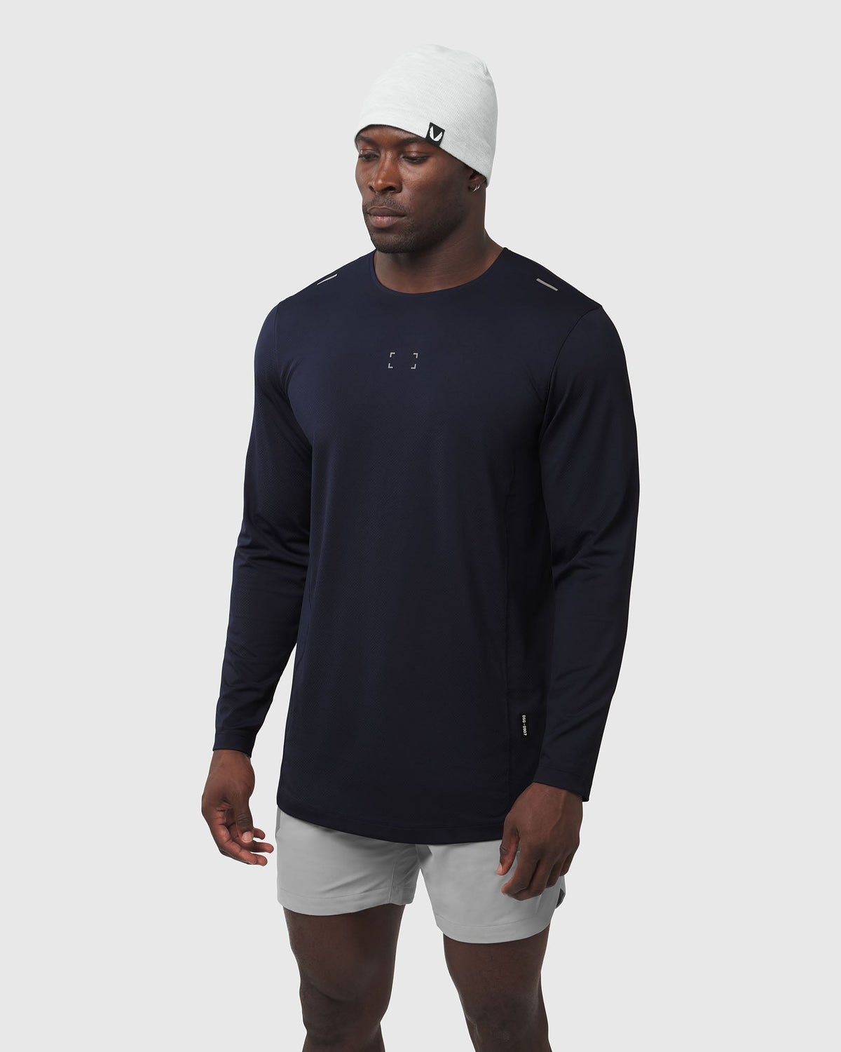 0907. AeroSilver® Training Long Sleeve - Navy "Space Bracket"