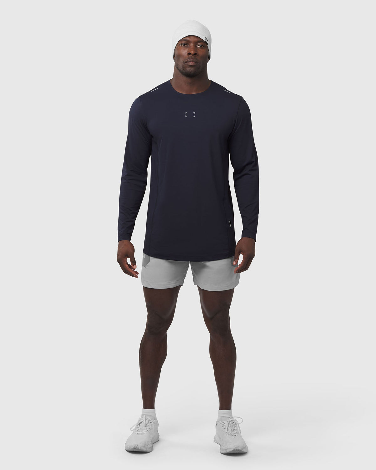0907. AeroSilver® Training Long Sleeve - Navy "Space Bracket"