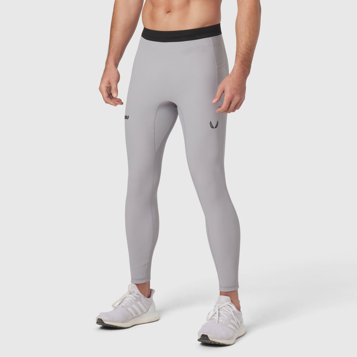 1146. Lycra® Ribbed Running Tight - Slate Grey