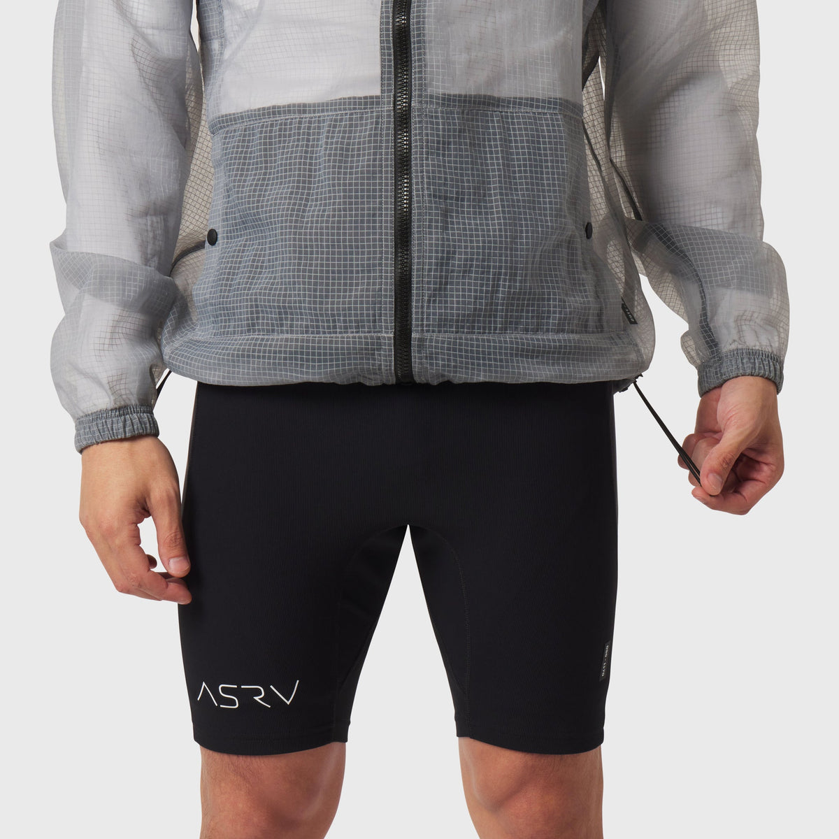 1162. Weather-Ready Transparent Ripstop Shell Jacket - Slate Grey